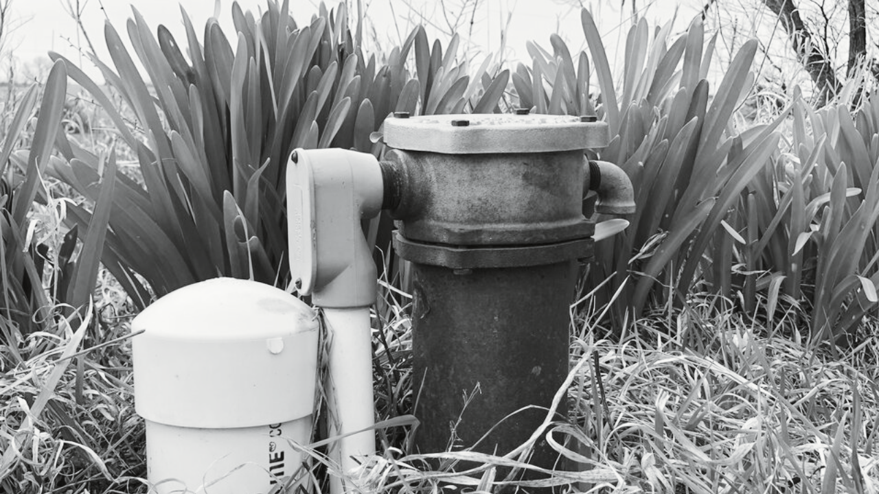 Photo of a wellhead on a farm.