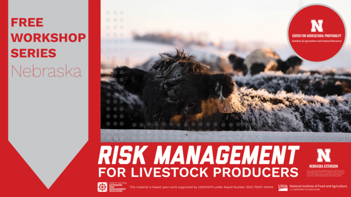 Workshop graphic for livestock risk management series. 