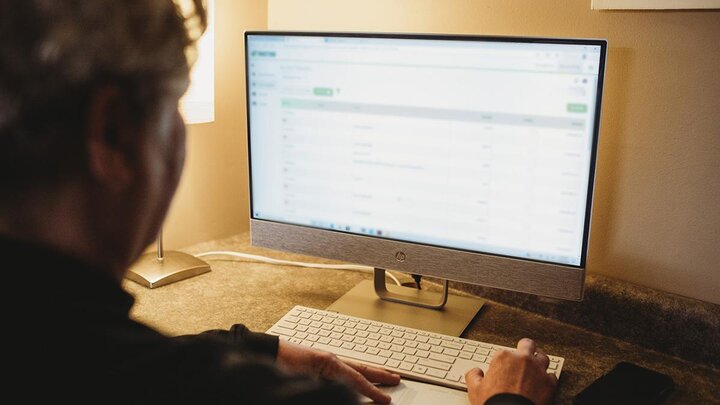 Person working at computer