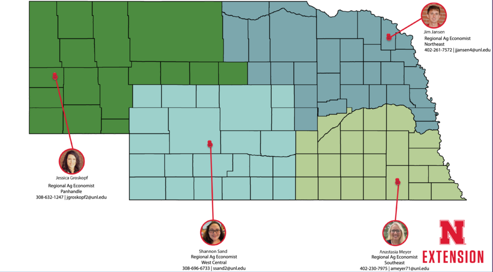 Map of educator responsibilities by region.