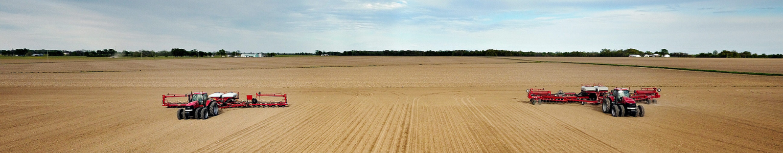 Planters in field.